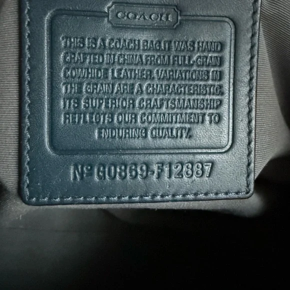 Coach Ergo Teal Patent Leather Large Hobo Bag - Picture 9 of 9